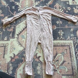 Heathered Mauve Little Sleepies Zippee - 3-6 months